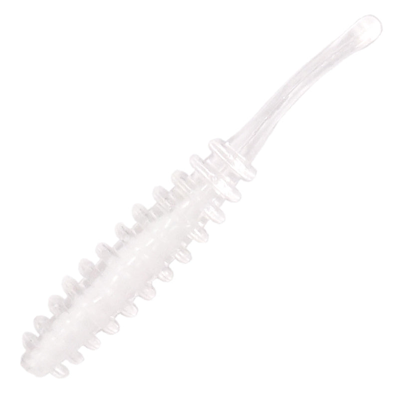 222 Core White- REINS AJI RINGER 1.5 Inch ribbed soft plastic lure