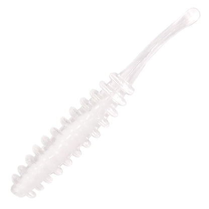 222 Core White- REINS AJI RINGER 1.5 Inch ribbed soft plastic lure